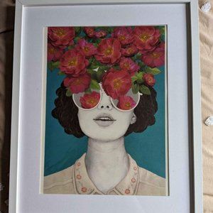 Large decorative picture AND frame